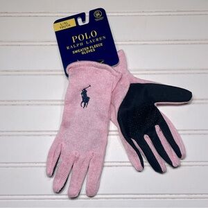RALPH LAUREN NWT Girls L/XL Sweater Fleece Gloves w/ Grips